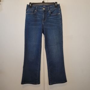 Chaps Mid Rise Crop Kick Jeans